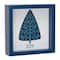 6" Navy Christmas Tree Sentiments Tabletop Décor Set